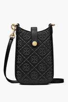 T Monogram Leather Phone Crossbody