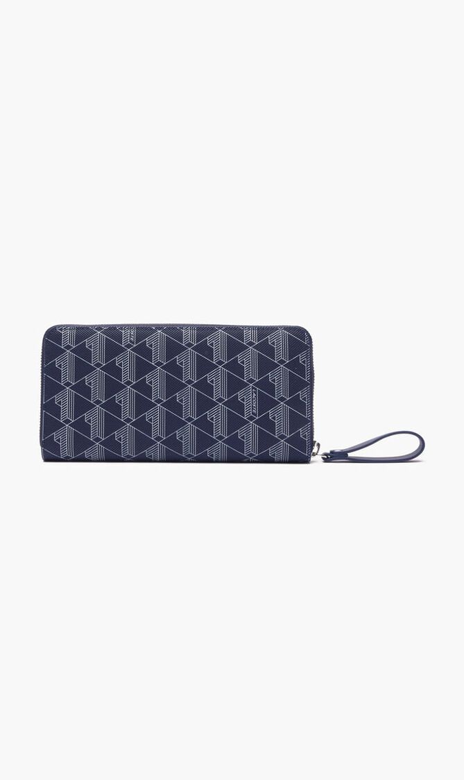 Women'S Lacoste Monogram Print Zip Wallet