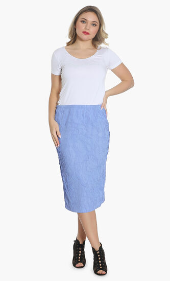 Midi Textured Skirt