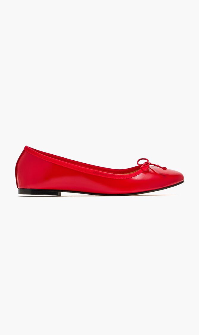 CHARLOTTE RED PATENT BALLET FLATS