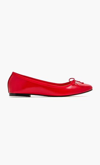 CHARLOTTE RED PATENT BALLET FLATS