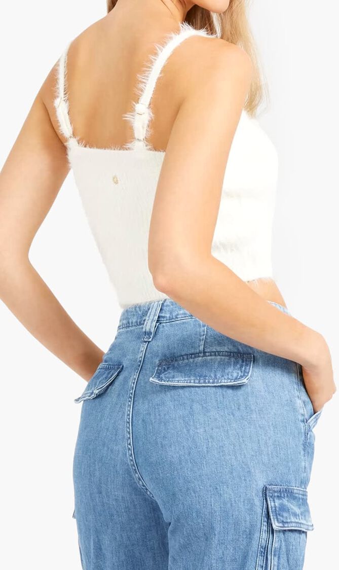 SL SAHAR FUZZY SWTR CAMI