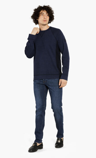 Colorblock Wool Sweater