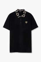POLO CTN TAYLOR FIT EMB MEDUSA GRECA COLLAR