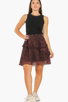 Printed Ruffled Skirt