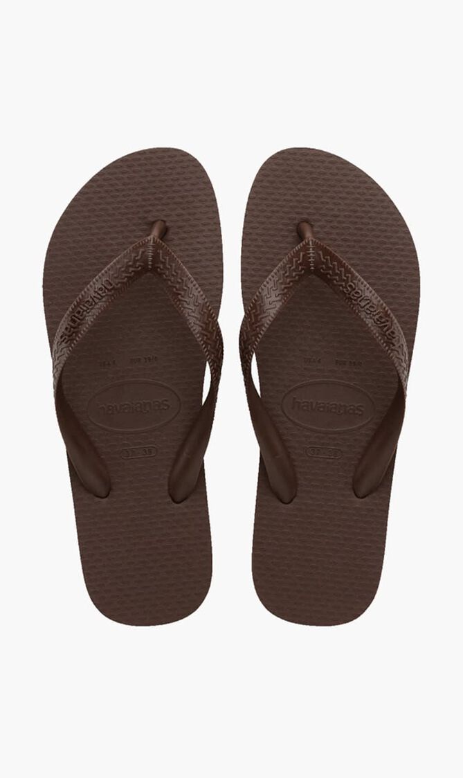 Textured Thong-Strap Flip-Flops