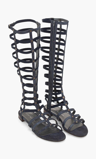 Leather  Knee High  Gladiator