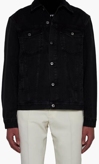 CANV VARSITY SKATE JKT BLACK WHITE