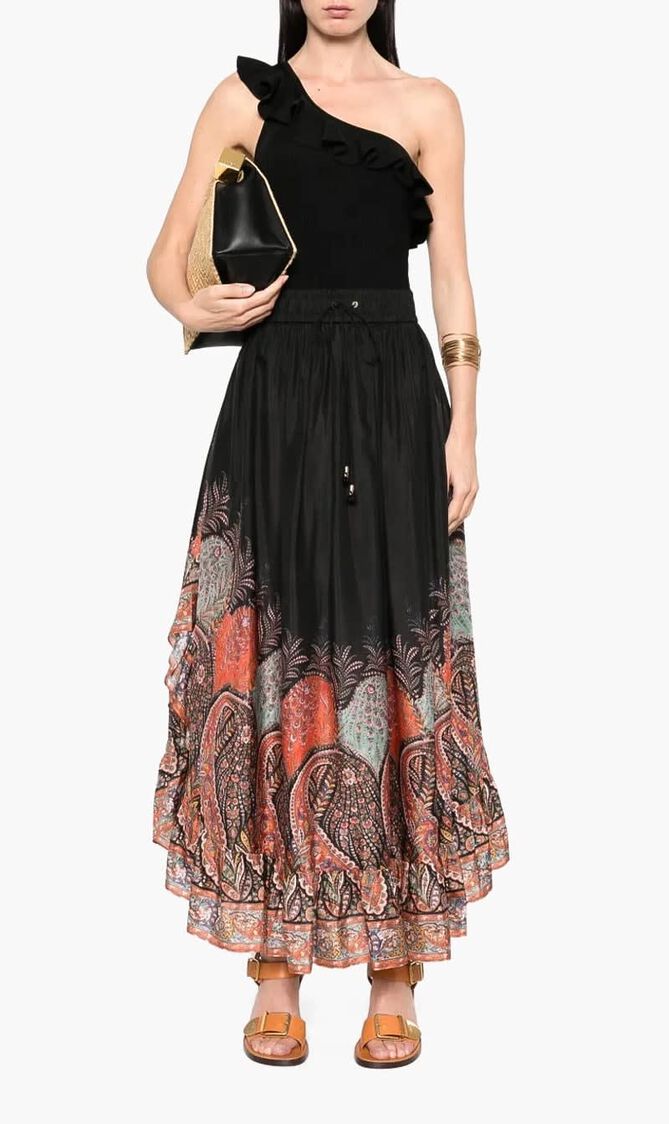 RHIANNON RUFFLE MAXI SKIRT