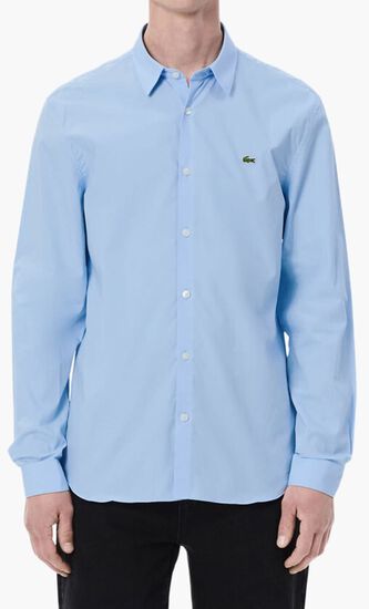 Slim Fit Stretch Cotton Poplin Shirt