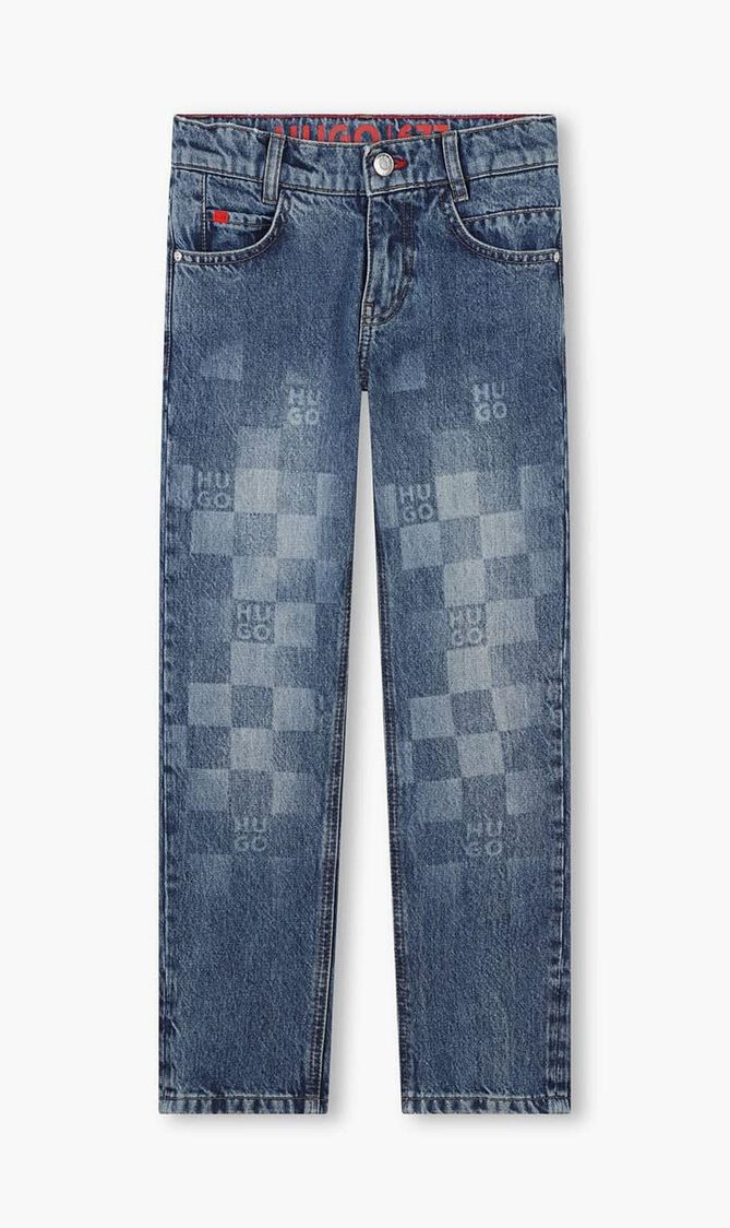 Monogram Print Jeans