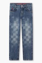Monogram Print Jeans