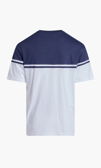 CUT AND SEW COLOUR BLOCK TEE FLAT PRINT