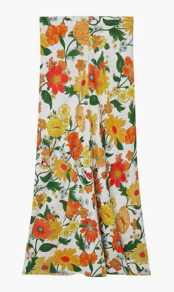 Print maxi skirt