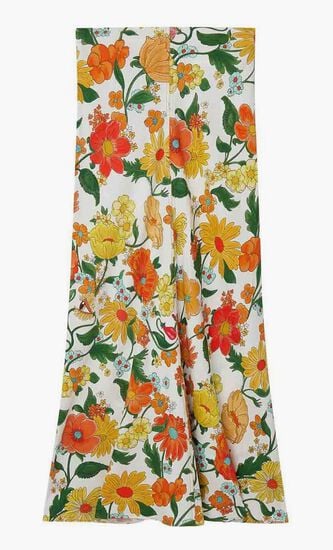 Print maxi skirt