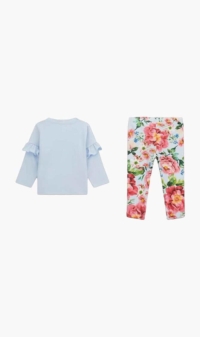 Floral Top and Leggings Set