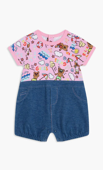 MIXED FABRIC SHORTIE