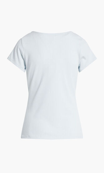 Ribbed Short Sleeves Top