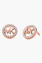 LOGO CIRCLE STUD ROSE GOLD