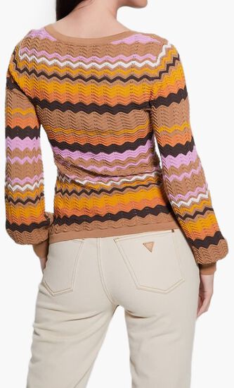 Virginia Chevron Henley Swtr