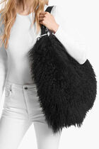 Nolita Large Shearling Leather Hobo Shoulder Bag
