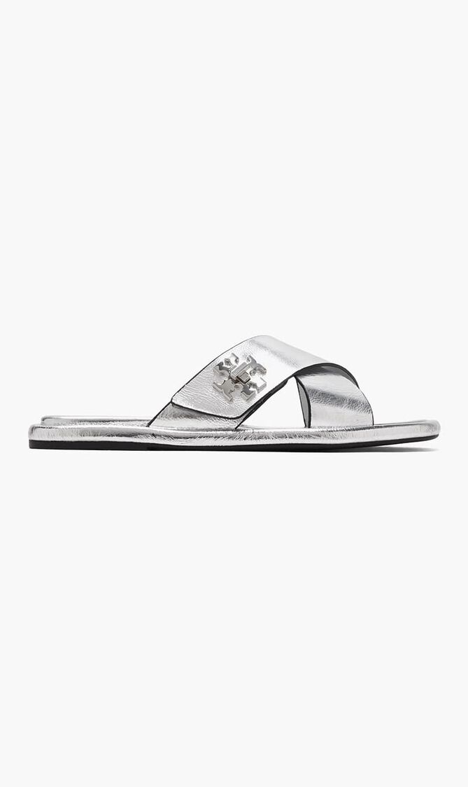 T Lock Cross Slide Sandals