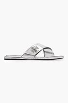 T Lock Cross Slide Sandals