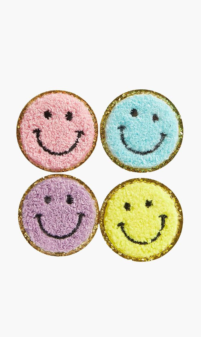 FOUR SMILEY FACES PATCH PACK