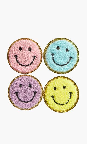 FOUR SMILEY FACES PATCH PACK
