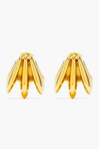 Hera Dome Triple Ridge Hoop Earrings