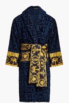 I LOVE BAROQUE BATHROBE BLACK