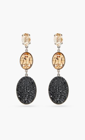 Caviar 3 Oval Earrings