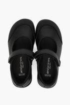 Touch-Strap Leather Ballerinas