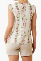 Agua Amara Orchid Dreams Sleeveless Ruffle Top