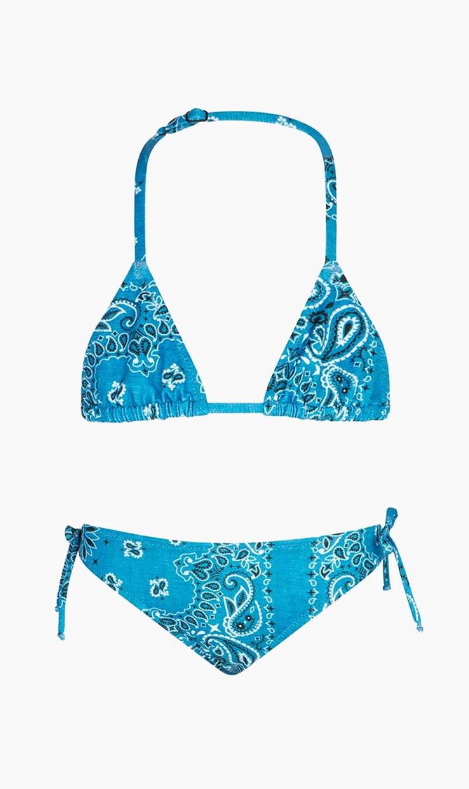 Denim Bandanna Print Bikini Set