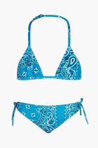 Denim Bandanna Print Bikini Set