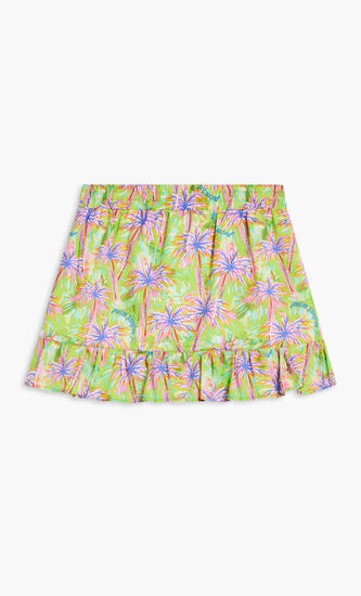 AOP PA PALMS RUFFLES SKIRT