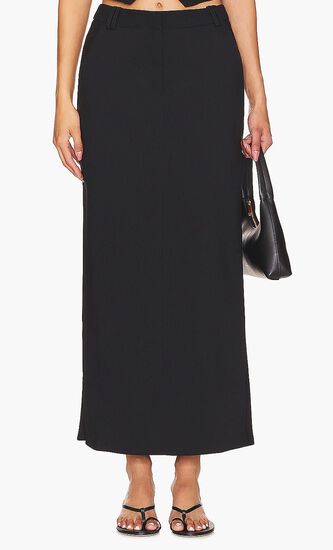 IRENA SIDE SPLIT MAXI SKIRT- BLACK