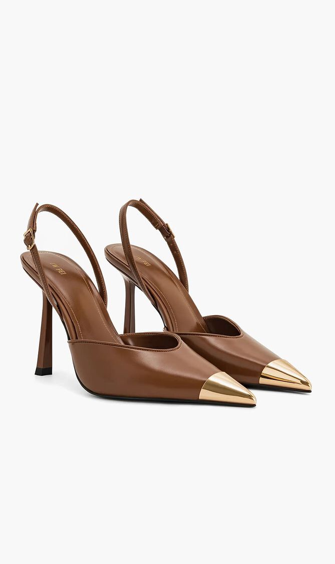 SAVANNAH GOLD TIPPED SLINGBACK PUMPS