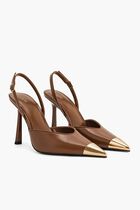 SAVANNAH GOLD TIPPED SLINGBACK PUMPS