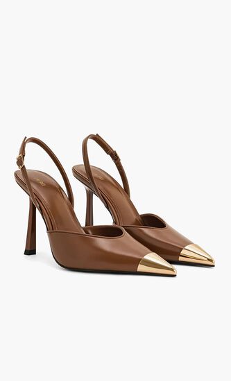 SAVANNAH GOLD TIPPED SLINGBACK PUMPS