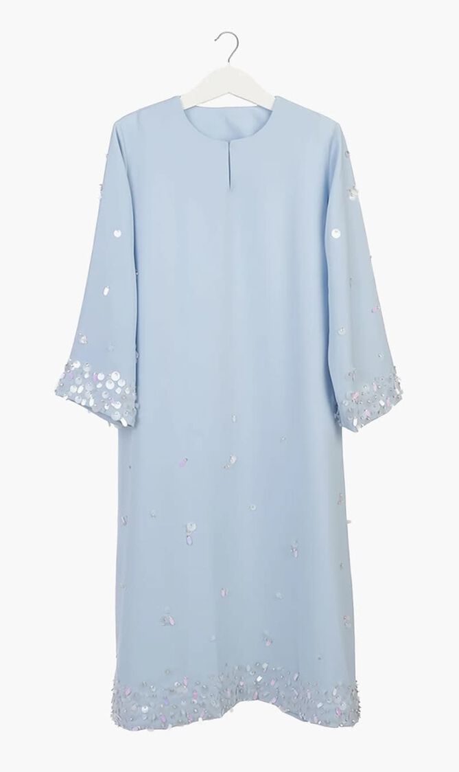 SEQUIN SCATTER DETAIL EMBELLISHED DRESS