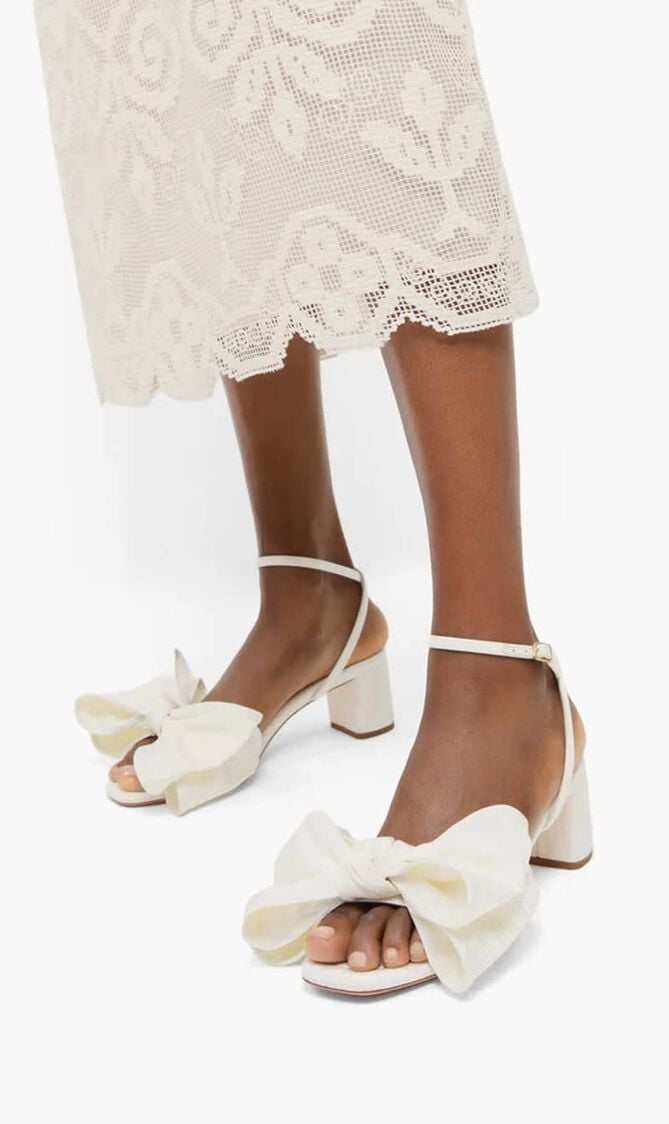 CARMEN 50MM MID HEEL BOW SANDAL