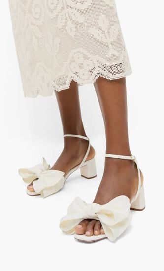 CARMEN 50MM MID HEEL BOW SANDAL