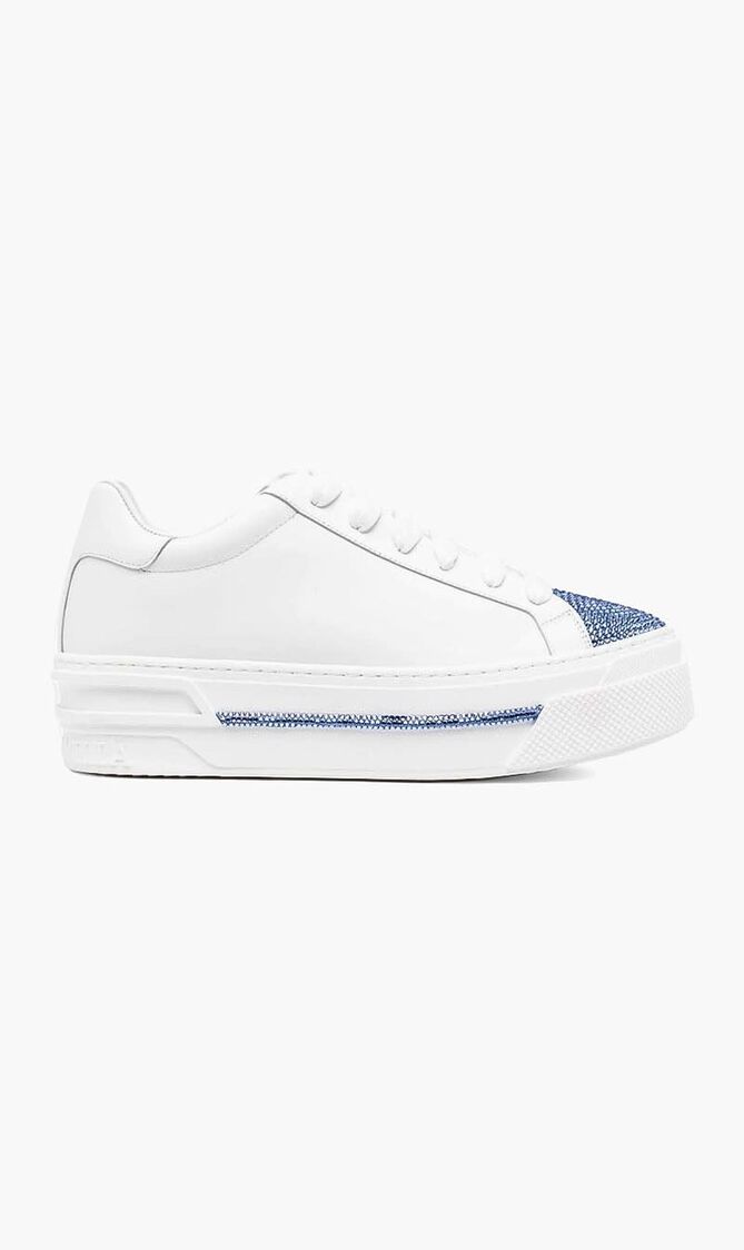 WHITE CALF SILVER SHADE STRASS