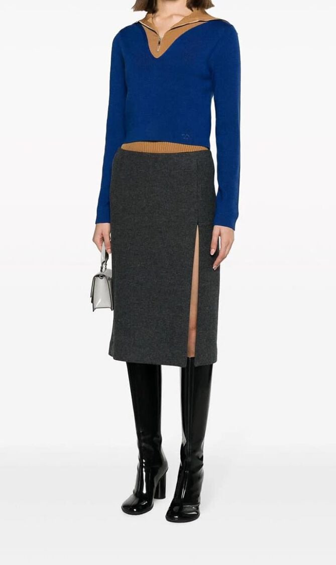 Double Layer Zip Pullover