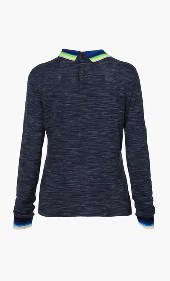 Ribbed Polo T- Shirt