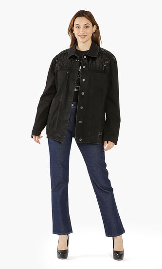 Sequined Denim Jacket