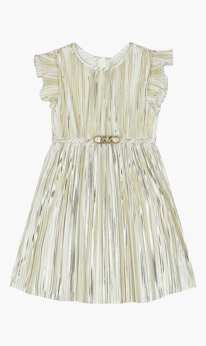 Logo Pleated Dress