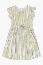 Logo Pleated Dress
